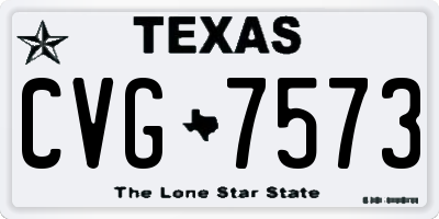 TX license plate CVG7573