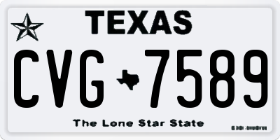 TX license plate CVG7589