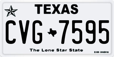TX license plate CVG7595