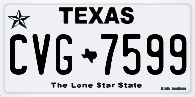 TX license plate CVG7599