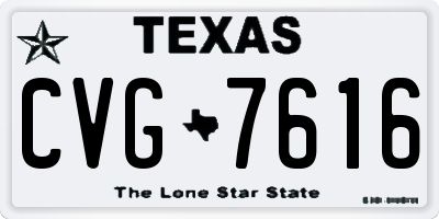 TX license plate CVG7616