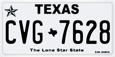 TX license plate CVG7628