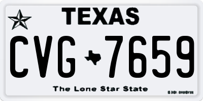TX license plate CVG7659