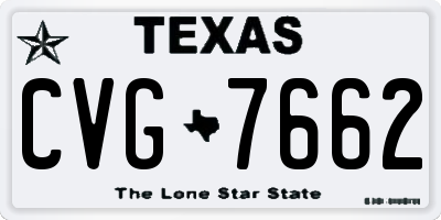 TX license plate CVG7662