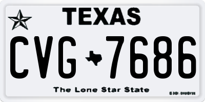 TX license plate CVG7686