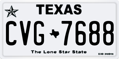 TX license plate CVG7688
