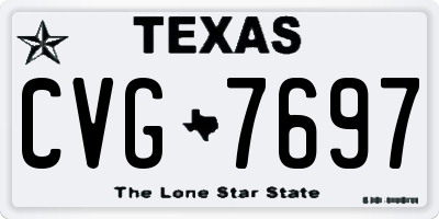 TX license plate CVG7697