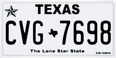 TX license plate CVG7698