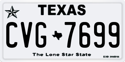 TX license plate CVG7699