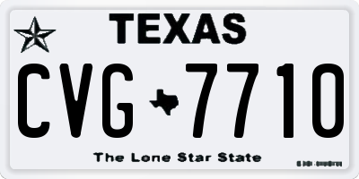 TX license plate CVG7710