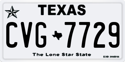 TX license plate CVG7729