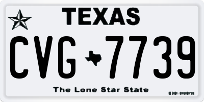TX license plate CVG7739