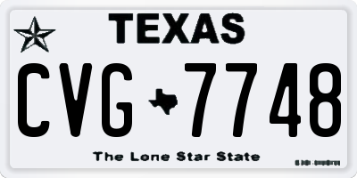 TX license plate CVG7748