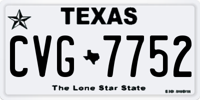 TX license plate CVG7752