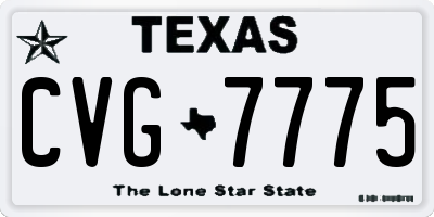 TX license plate CVG7775