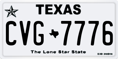TX license plate CVG7776