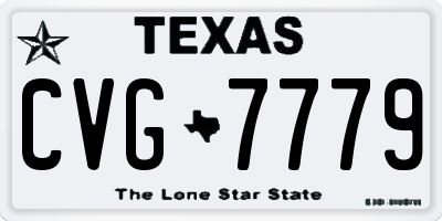 TX license plate CVG7779