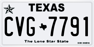 TX license plate CVG7791