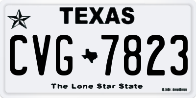 TX license plate CVG7823