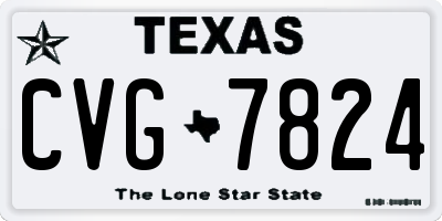 TX license plate CVG7824