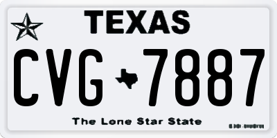 TX license plate CVG7887