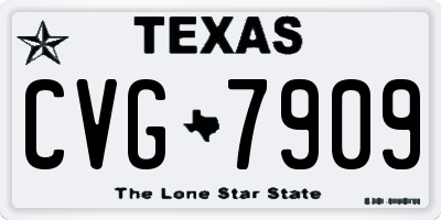 TX license plate CVG7909