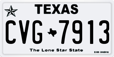 TX license plate CVG7913