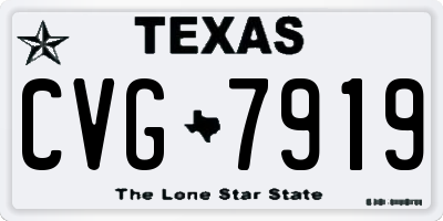 TX license plate CVG7919