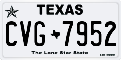 TX license plate CVG7952