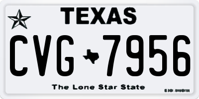 TX license plate CVG7956