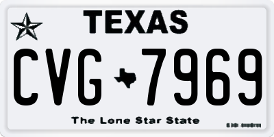 TX license plate CVG7969