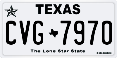 TX license plate CVG7970