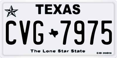 TX license plate CVG7975
