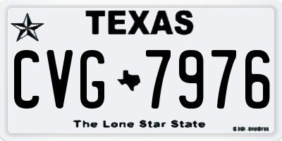 TX license plate CVG7976