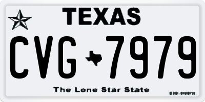 TX license plate CVG7979