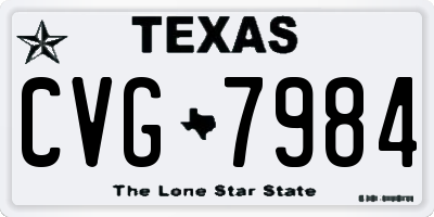 TX license plate CVG7984