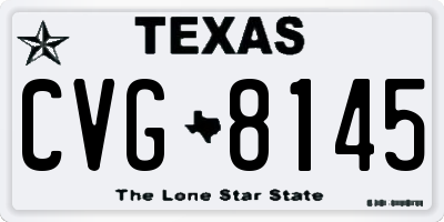 TX license plate CVG8145