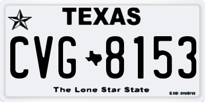 TX license plate CVG8153