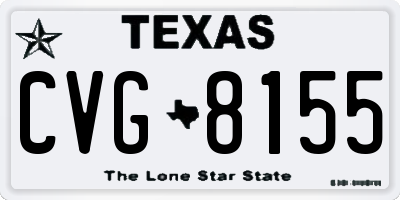 TX license plate CVG8155