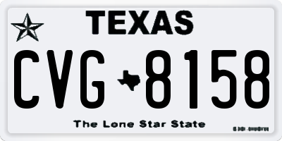 TX license plate CVG8158