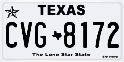 TX license plate CVG8172