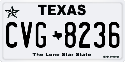 TX license plate CVG8236