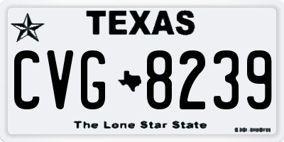 TX license plate CVG8239