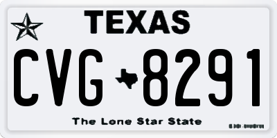 TX license plate CVG8291