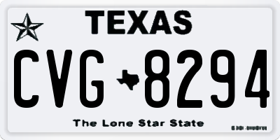 TX license plate CVG8294