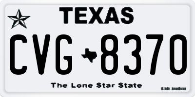 TX license plate CVG8370