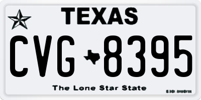 TX license plate CVG8395