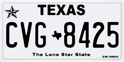 TX license plate CVG8425