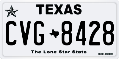 TX license plate CVG8428