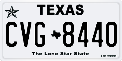 TX license plate CVG8440